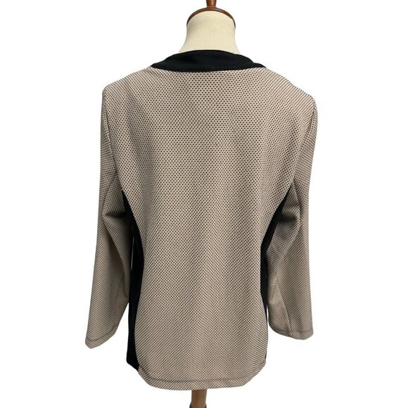 The TOG Shop Women's Beige And Black Spotted Full Zip Blazer Size L - Picture 7 of 14